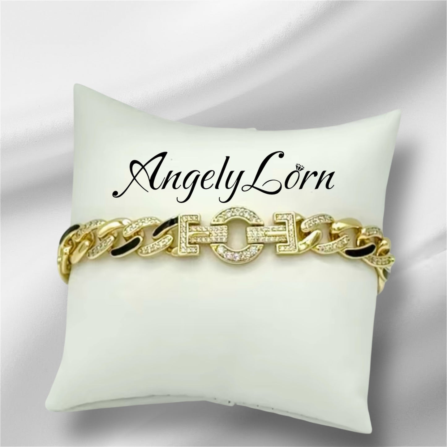 14k Laminated High Quality For Everyday Use, Bracelet cuban For women Elegant Design ,Hypoallergenic