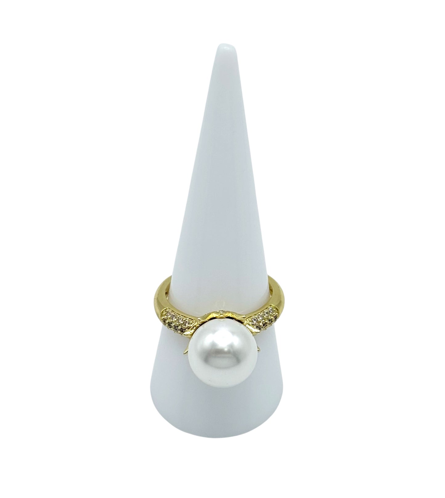 Anillo perla flor