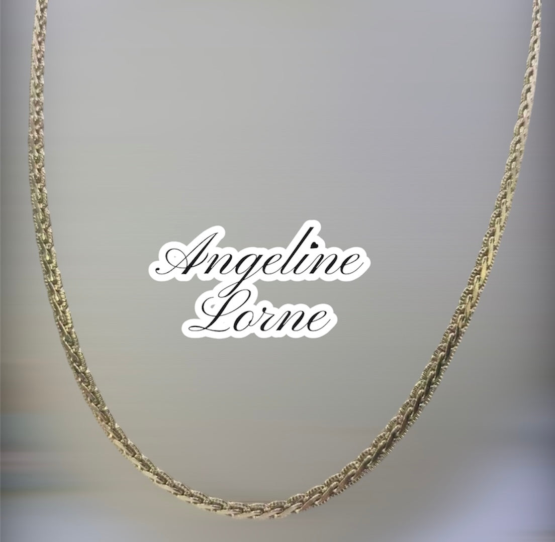 Cadenas cubana , lisa, Paper clip Laminadp 14K