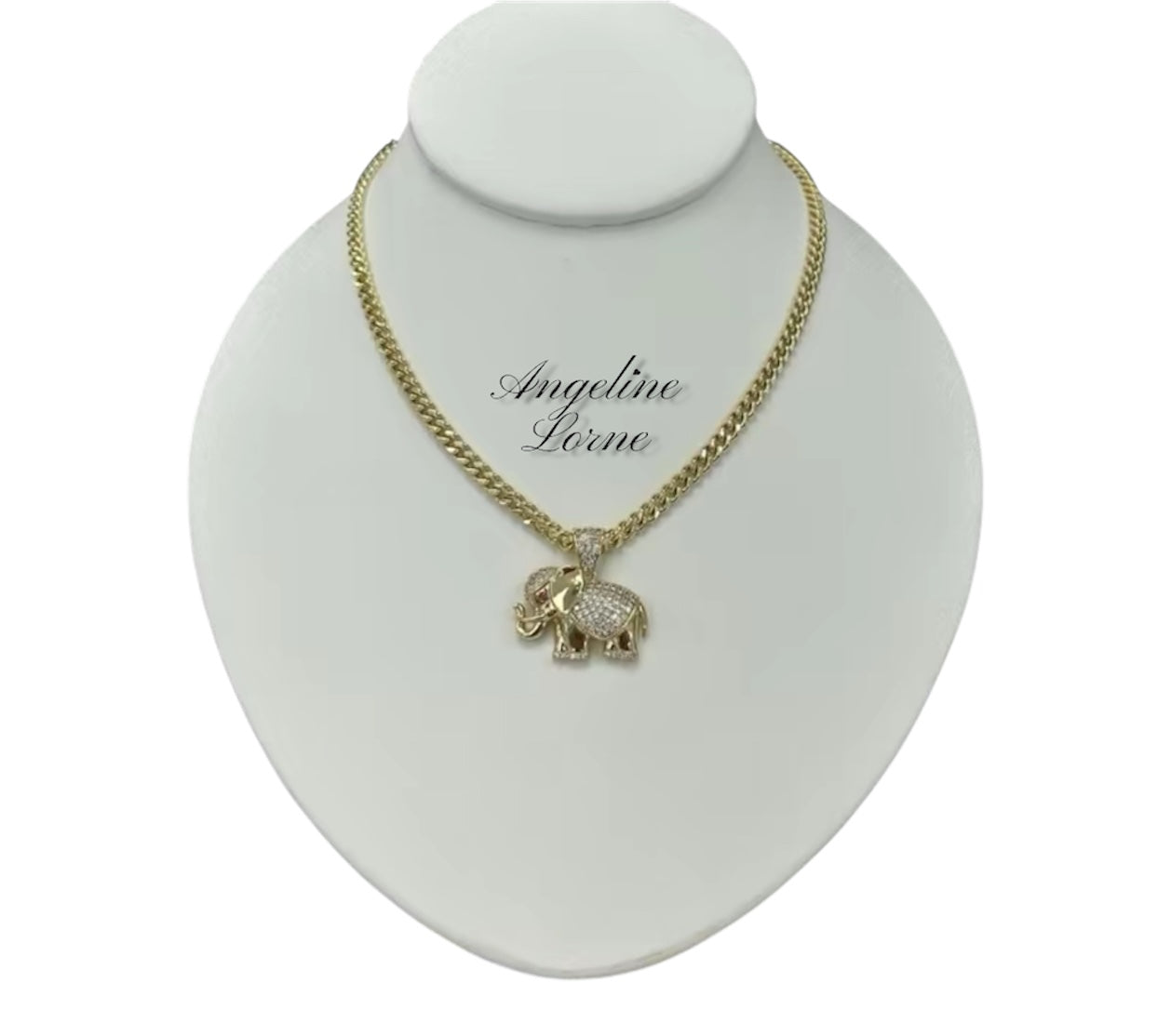 Cadena elefantito! Size 20 inch Laminado 14k