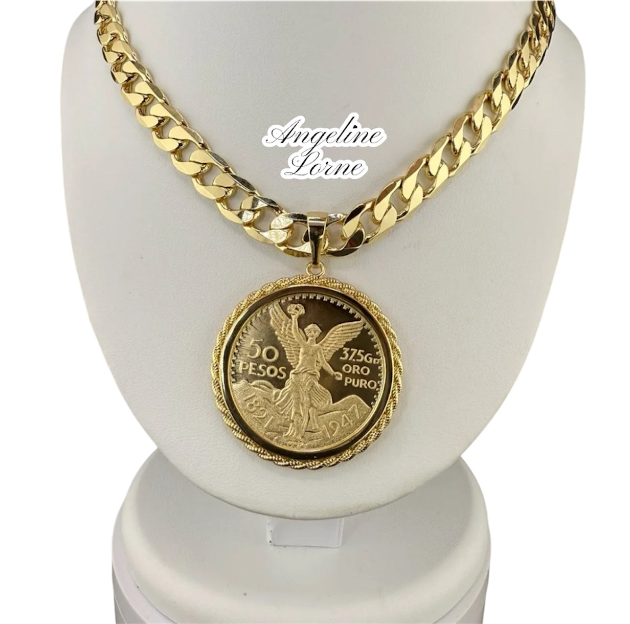 Centenario con Cadena cubana 10mm 24Inch