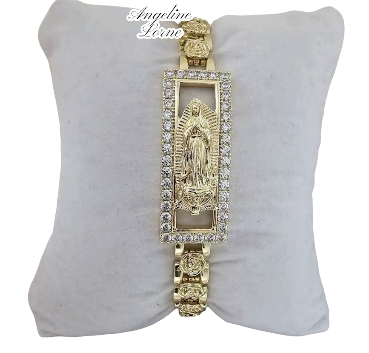 Virgen de Guadalupe zirconia ajustables en 7 and 8m