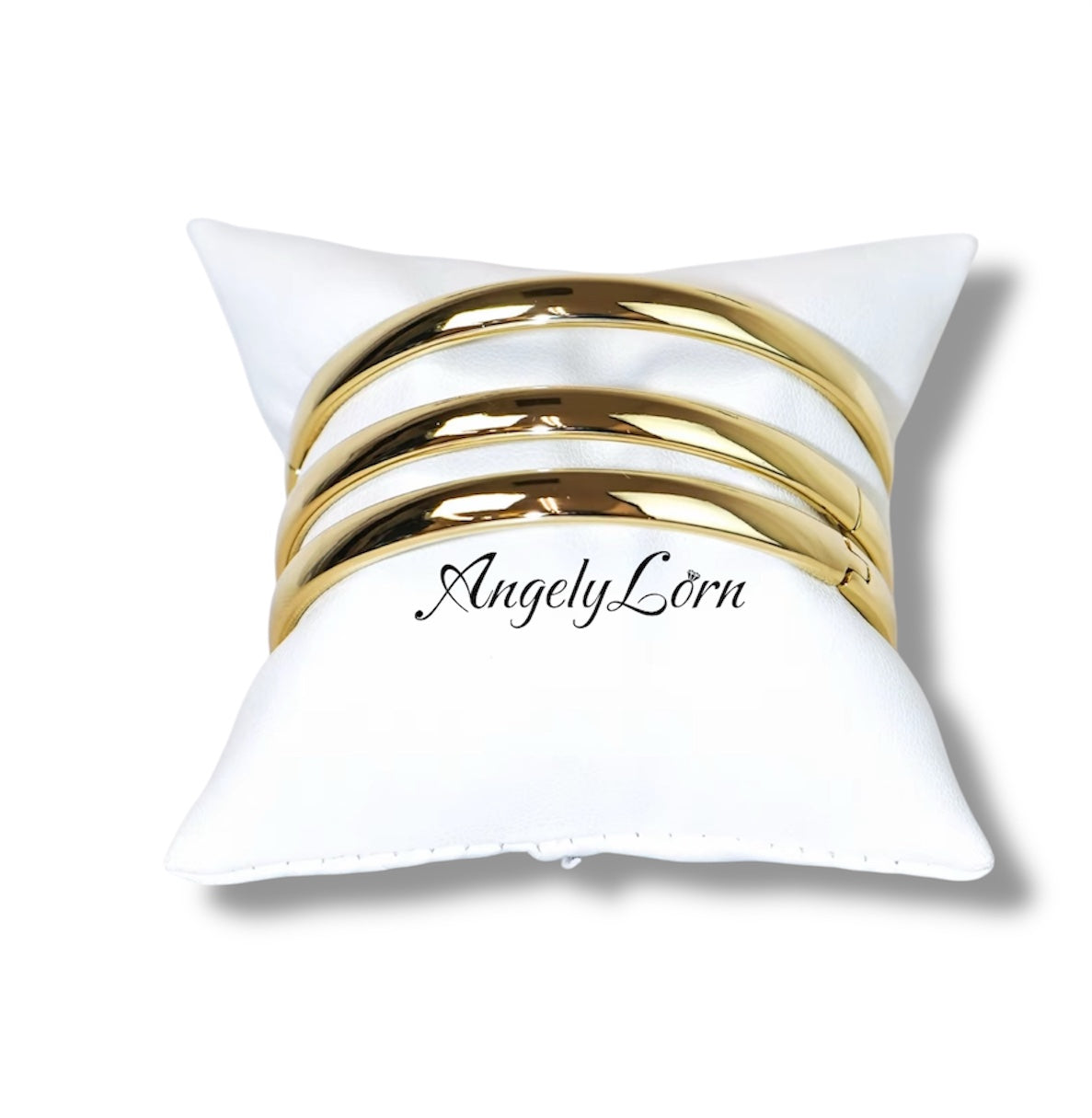 14k Laminated High Quality For Everyday Use, Bracelet Set of Three- Bangle 6mm- 8Inch For Women Elegant Design