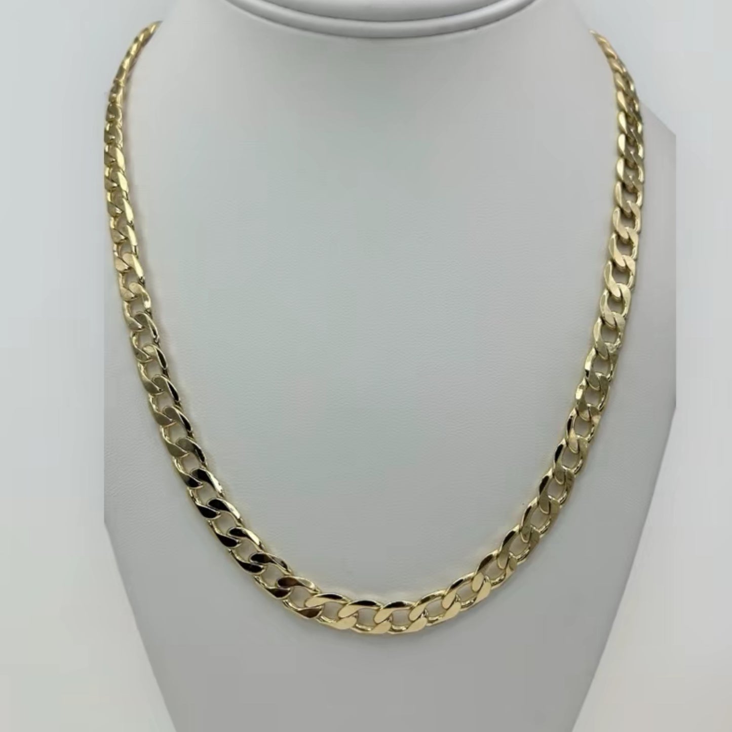 Cadenas cubana , lisa, Paper clip Laminadp 14K