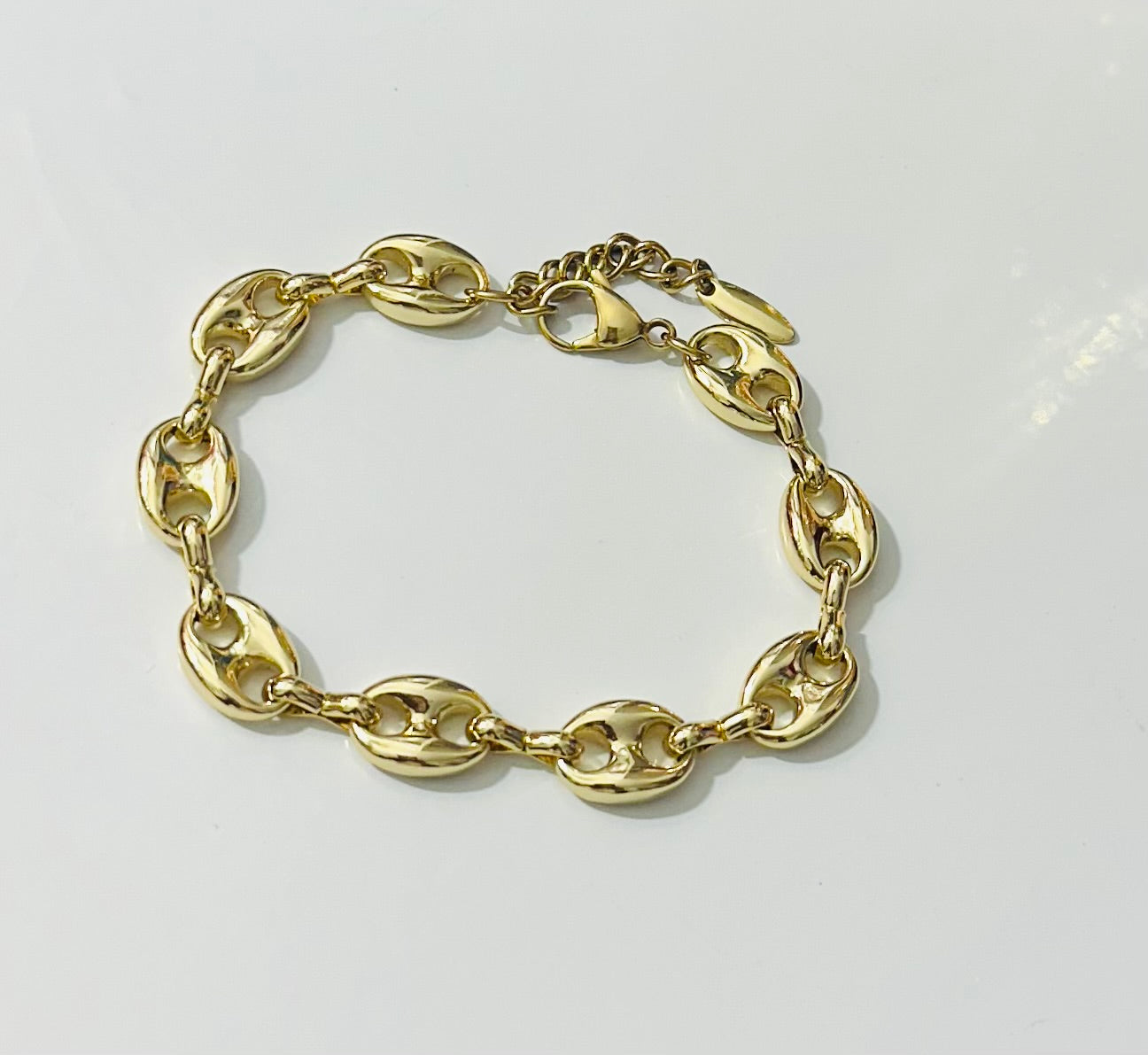 Pulsera granito ajustable en 7inch y 8 inch Laminado 14k capas en Oro real Uso Diario