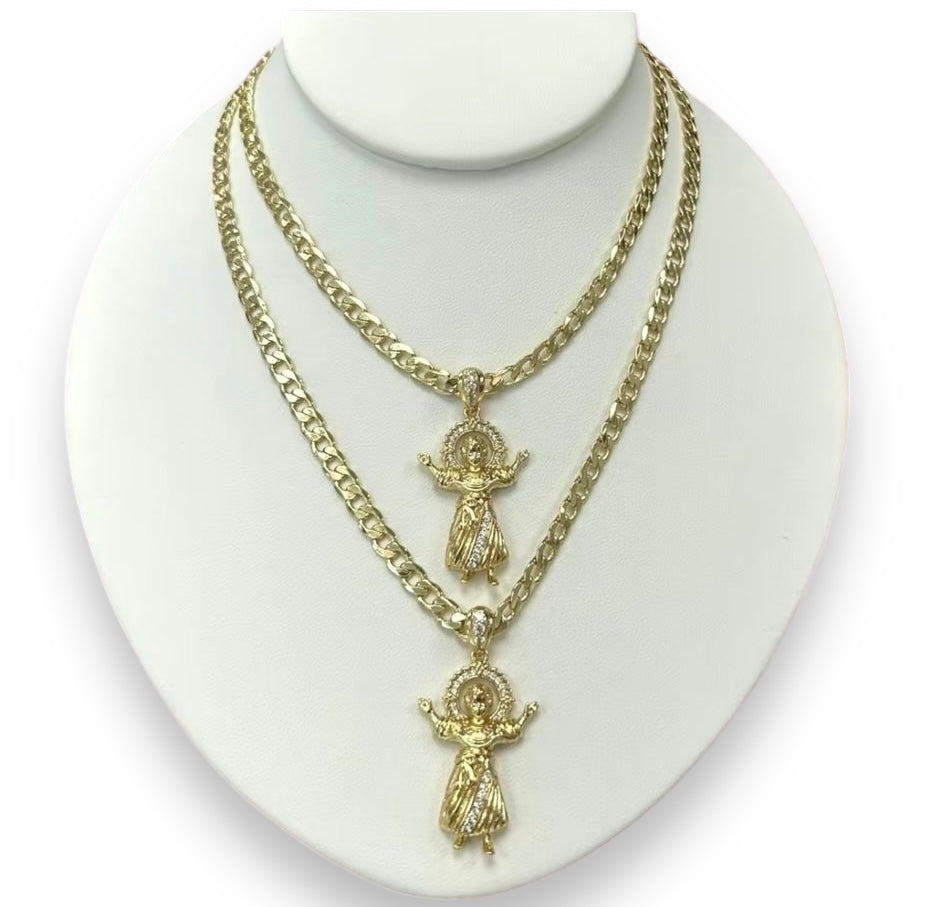 Cadena Niño divino 14k Laminated 14k High Quality For Everyday Use