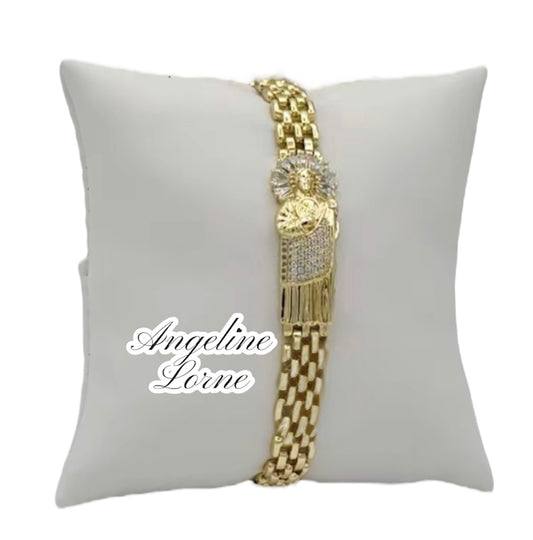 Pulsera san jusditas Tadeo Laminado 14k Oro alta calidad