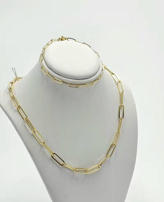 Set Paper Clip  Bracelet 7 and 8 Adjustable For Women Elegant Design