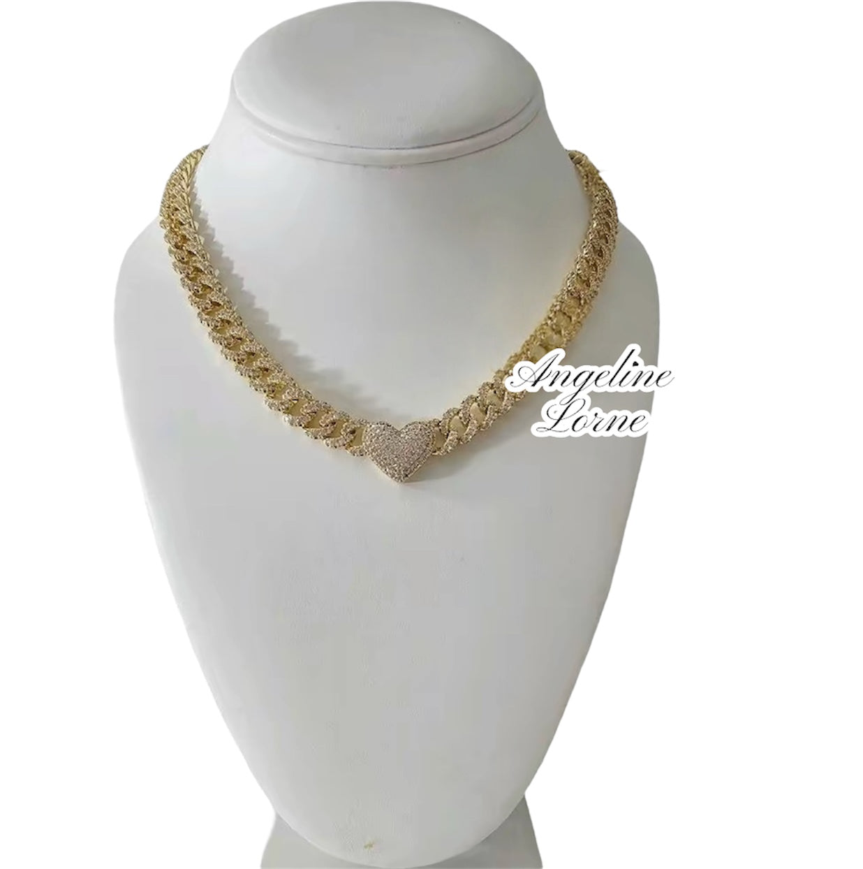 Corazón zirconia  estilo mona