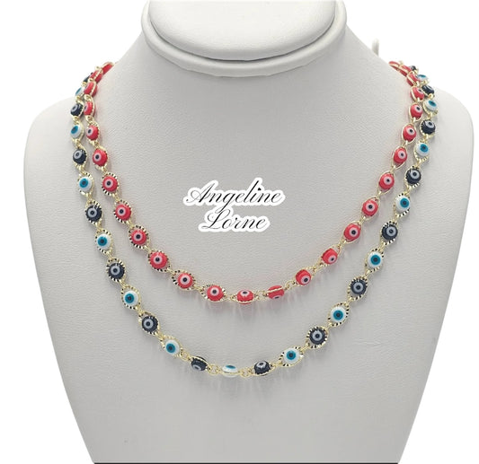 , Necklace Rojo y Oscuro  18 Inch For women Elegant