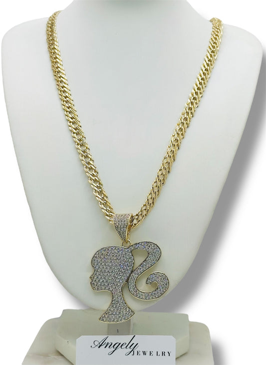 Princesa con cadena 24inch 14k Laminated 14k High Quality For Everyday Use