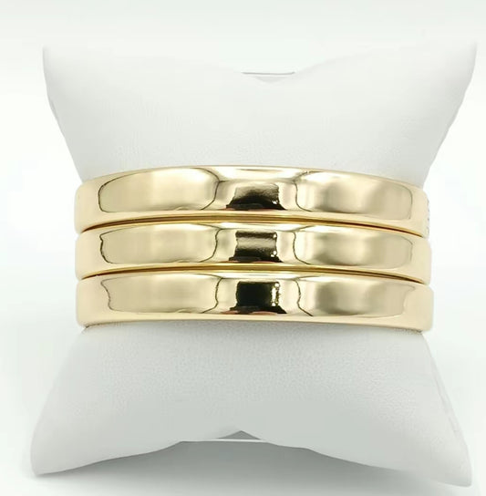 Bracelet Set of Three- Bangle 8mm- 71/2 Inch For Women Elegant Design,