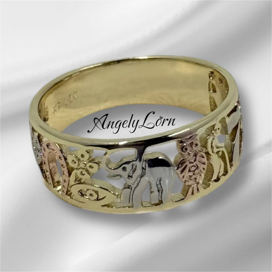 14k Laminated High Quality For Everyday Use, Ring 7 Powers For women Elegant Design ,Hypoallergenic