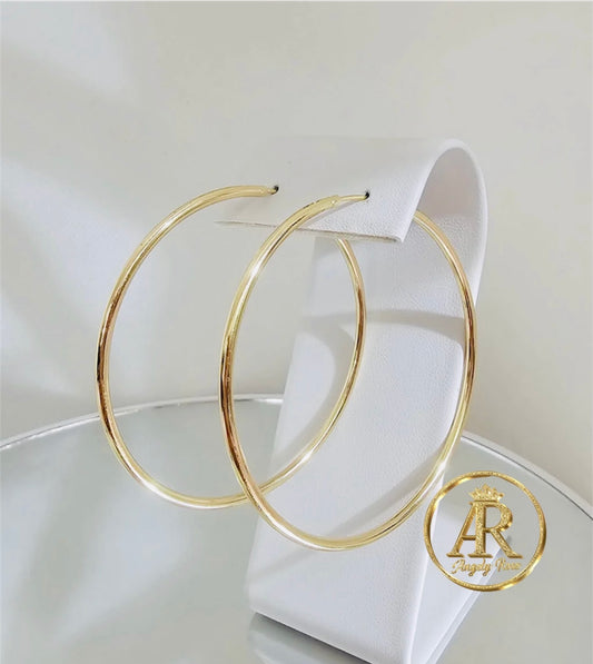 Earrings Hoops For Women Elegant Design Laminado 14k bañado Oro real Uso Diario