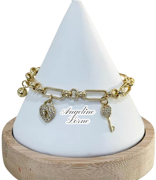 Gold paper clip - 14k Gold Plated Ajustable