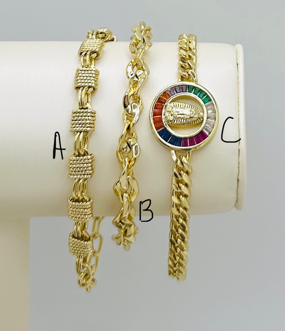 Pulseras sin zirconia ajustables
