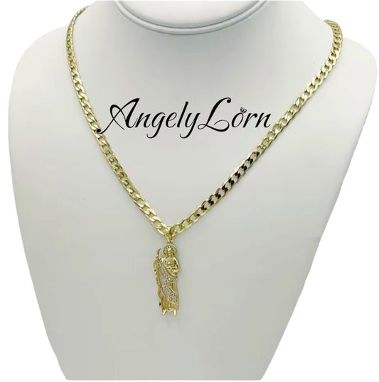 14K Gold plated High Quality-Necklace 4mm For Women 20inch