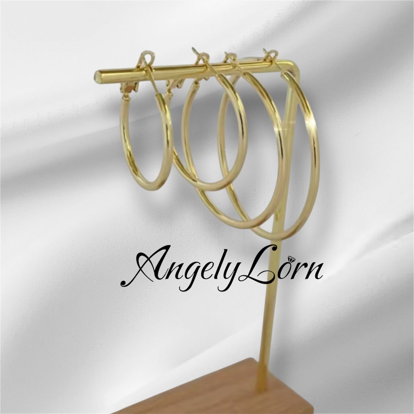 Earrings Hoops For Women Elegant Design Laminado 14k bañado Oro real Uso Diario