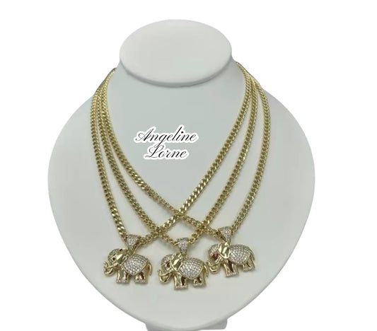 Cadena elefantito!  Size 20 inch Laminado 14k