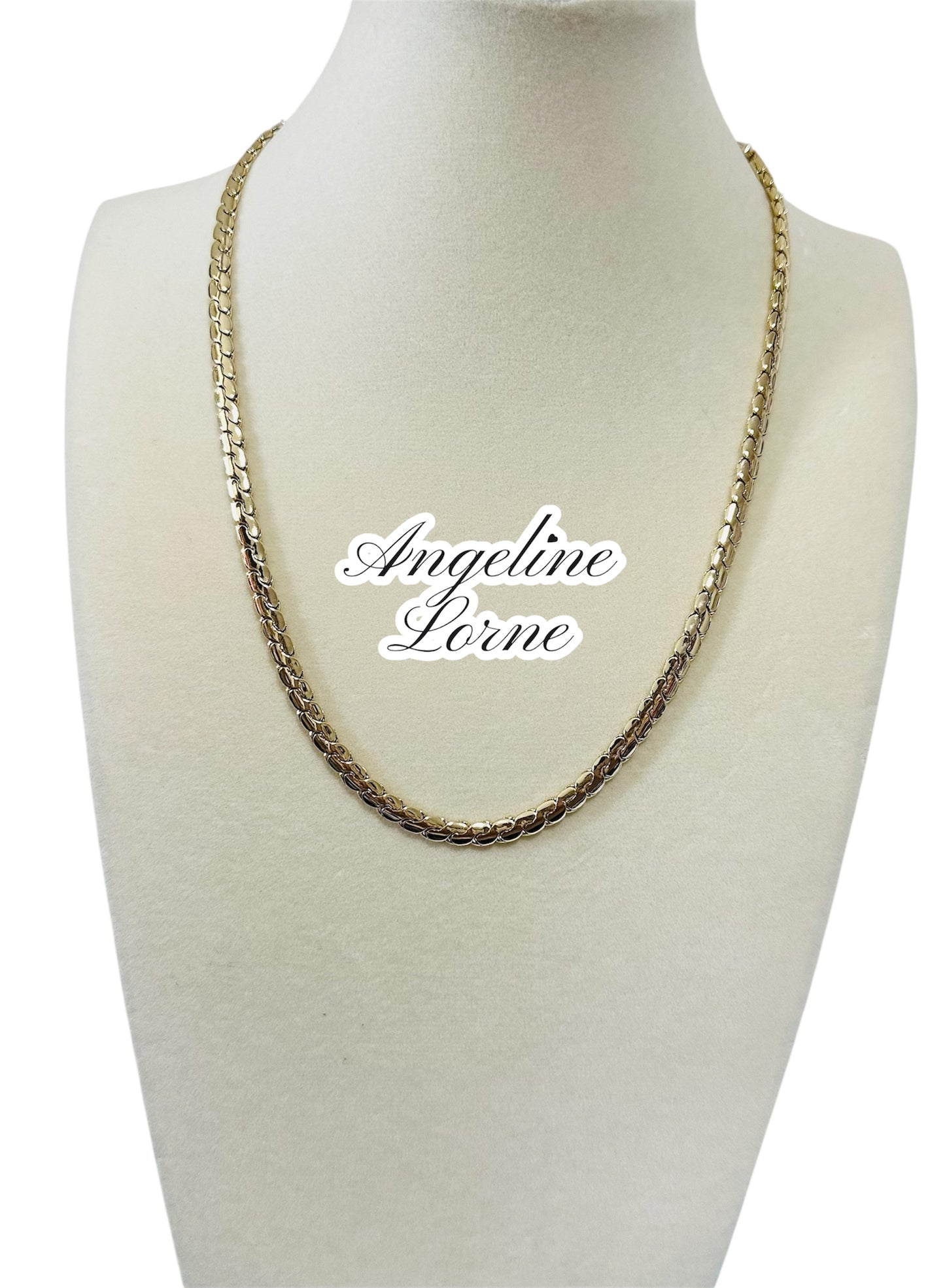 Cadenas cubana , lisa, Paper clip Laminadp 14K