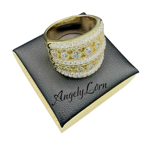 14k Laminated High Quality For Everyday Use, Ring Zirconia For Women Elegant Design