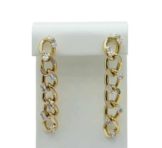 Aretes largos cristal