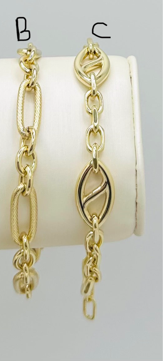 Pulseras paper clips ajustable 7 and 8