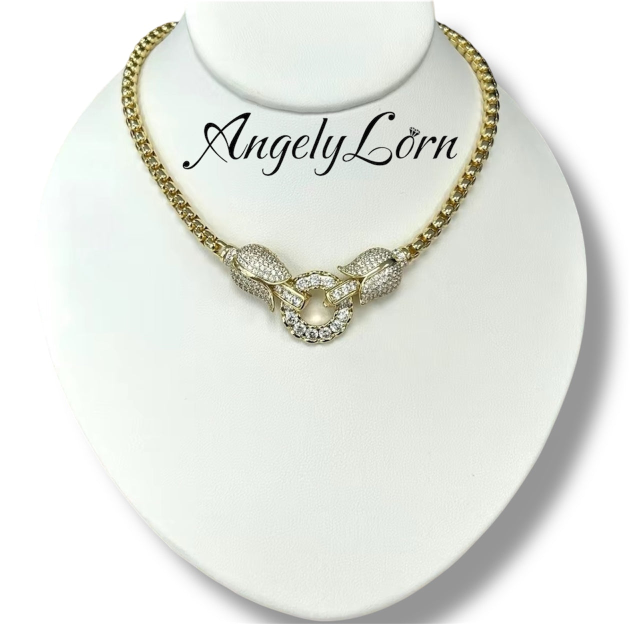 14k Laminated High Quality For Everyday Use, Choker Tulipán 18Inch for women