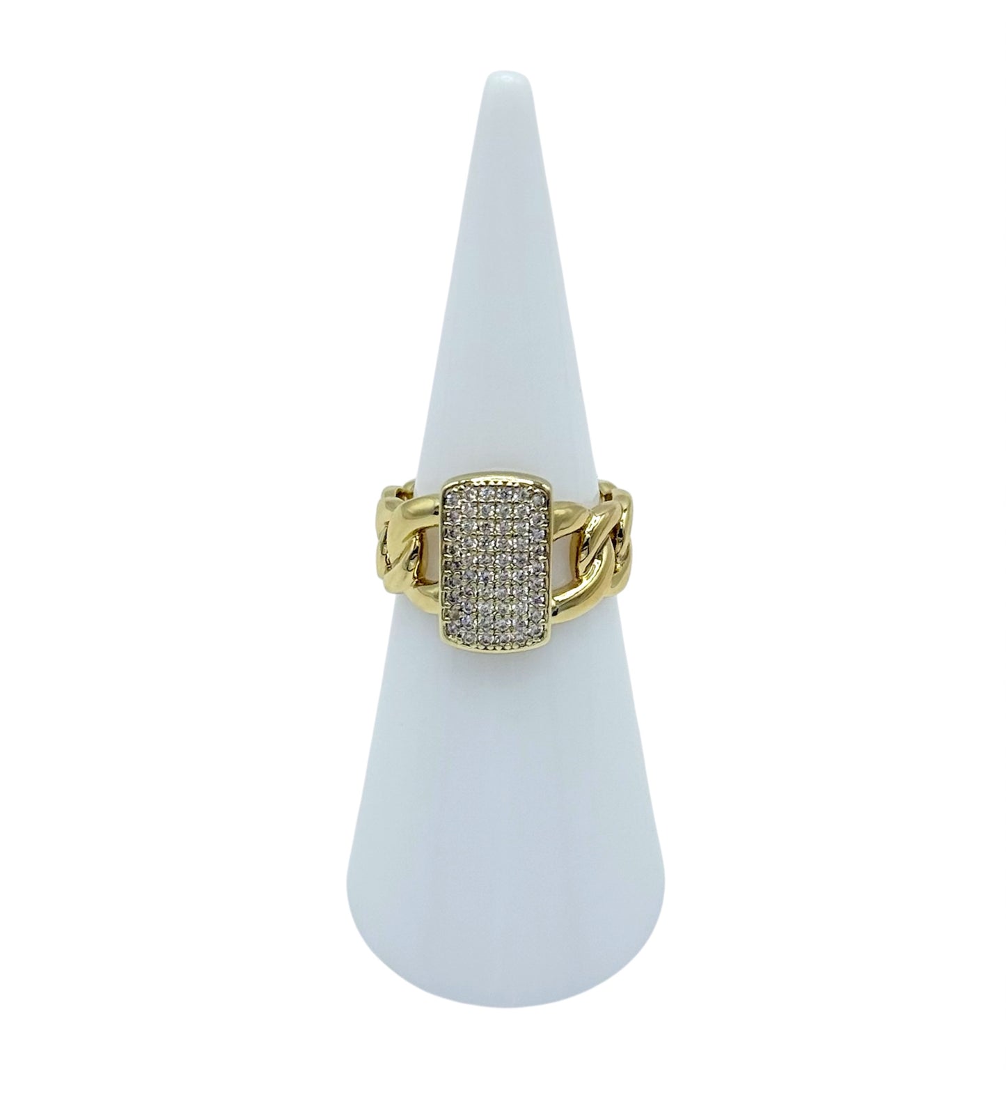 Anillo cuadrado cubano #R0108