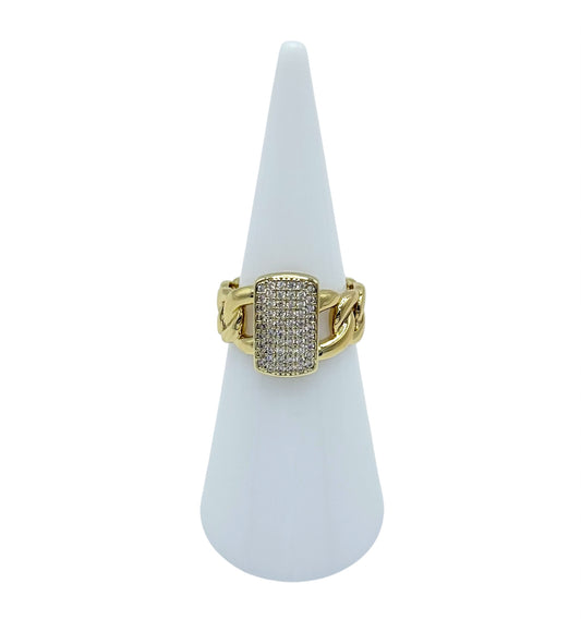 Anillo cuadrado cubano #R0108