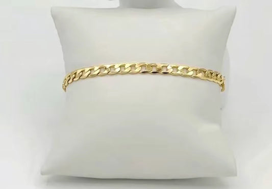 Pulseras Torzal and cubano Laminado 14k capas en Oro real Uso Diario