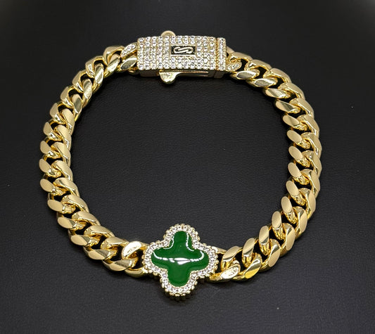 Brazalete Trebol Green Gold