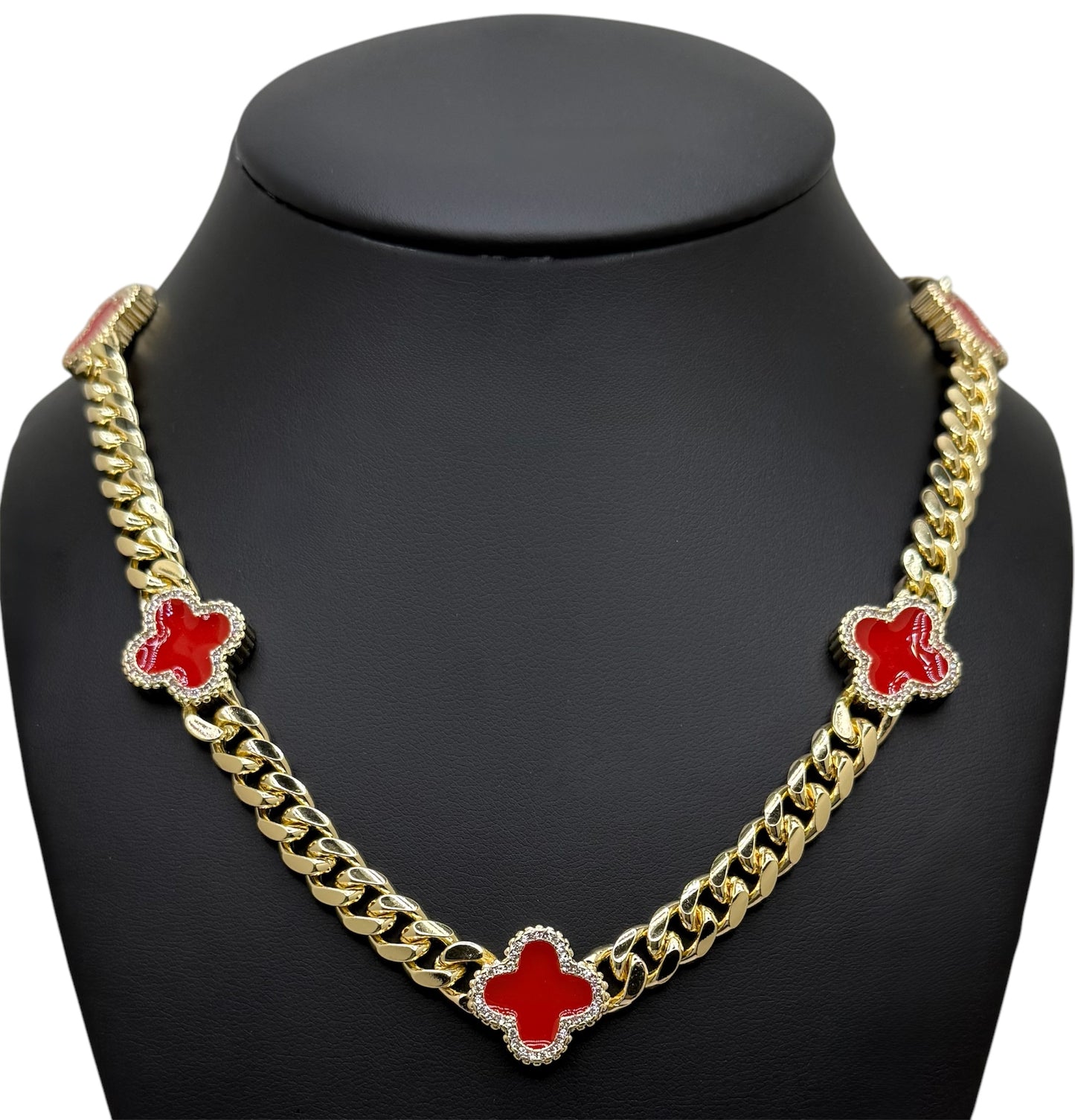 Cadenas Treboles Red Gold