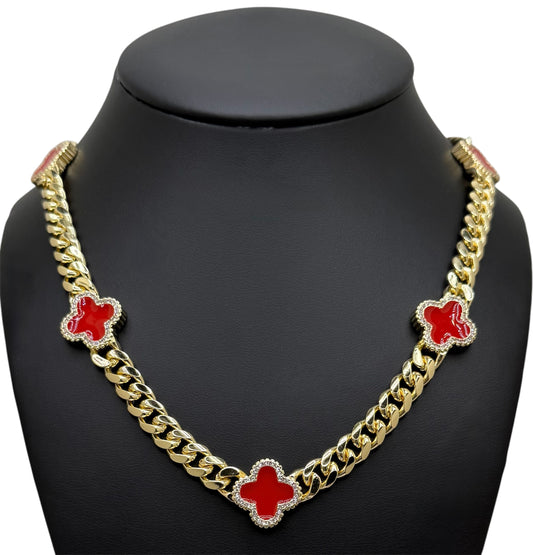 Cadenas Treboles Red Gold