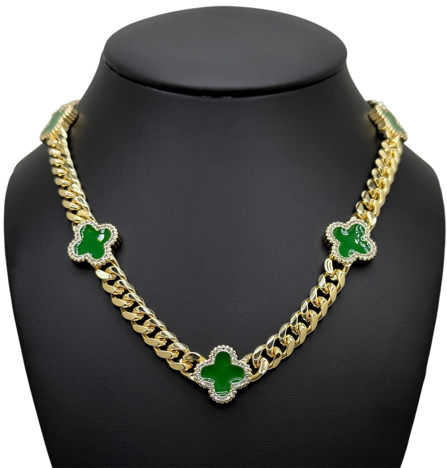 Cadenas Treboles Green Gold