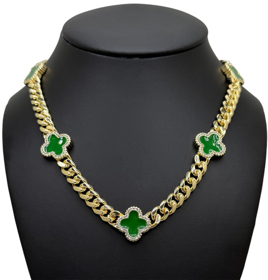 Cadenas Treboles Green Gold